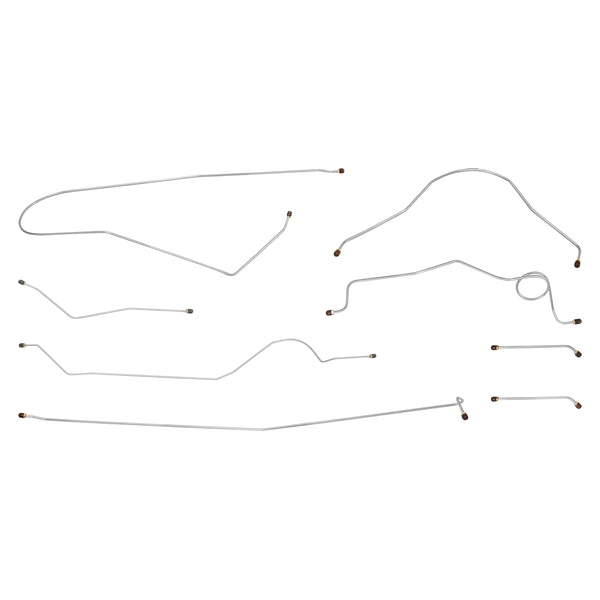 1960-62 Chevrolet GMC Truck 2wd & 4wd 1/2-Ton Std. Cab Longbed Power Drum Brake Line Kit 8pc, Stainless