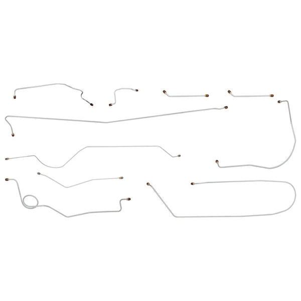 1960-62 Chevrolet GMC Truck 2WD Std. Cab Short Bed Manual Drum Brake Kit w/Hydraulic Clutch Line 9pc, Stainless