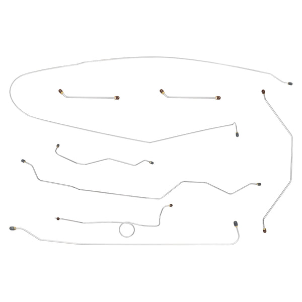 1963 Chevrolet GMC Truck 2WD 1/2-Ton Std. Cab Shortbed Manual Drum Brake Line Kit 8pc, Stainless
