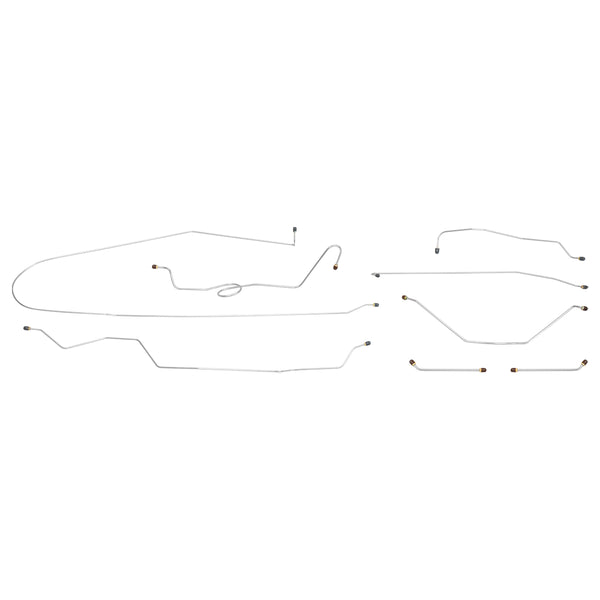 1963 Chevrolet GMC Truck 2wd Manual Drum Brake Line Kit 8pc, 1/2 ton, Longbed 8pc Stainless