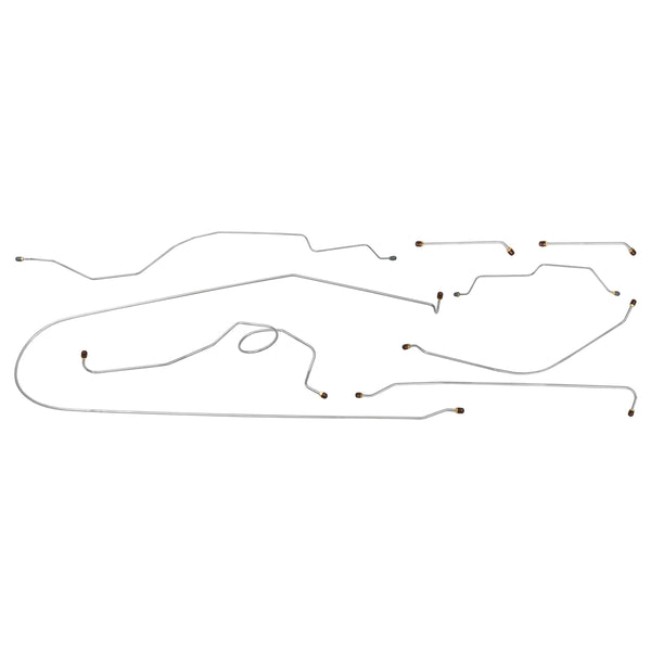 1966 Chevrolet GMC Truck 2WD 1/2-Ton Std. Cab Longbed Power Drum Brake Line Kit 8pc, Stainless