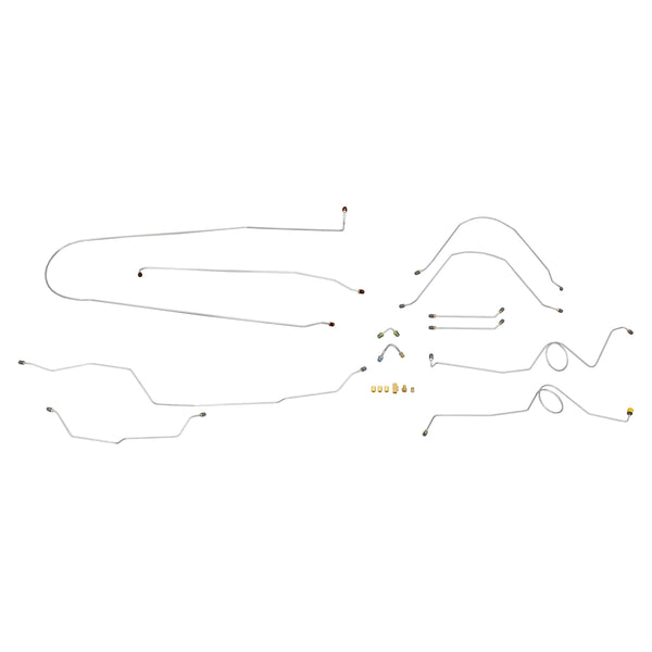 1966 Chevrolet GMC Truck 1/2 Ton Longbed Power Disc Conversion Brake Line Kit 12pc, Stainless