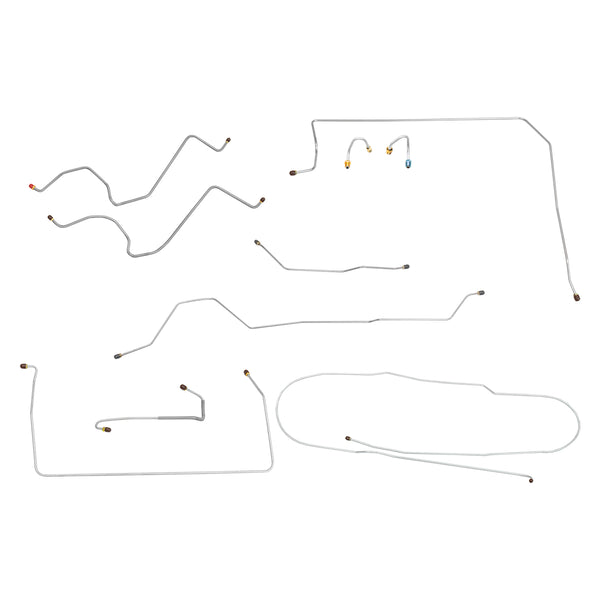 1967-69 Chevrolet/GMC Truck 4wd 1/2 ton, Shortbed, Manual Drum Brake Line Kit 10pc, Stainless