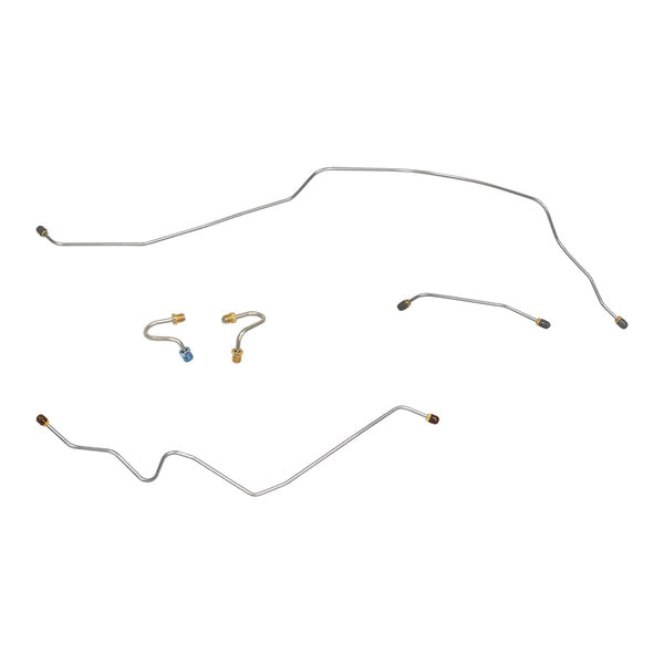 1967 Chevrolet Suburban 2wd Complete Power Drum Brake Line Kit 9pc, 3/4 ton, Stainless