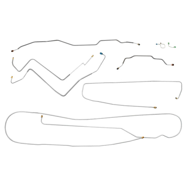 1971 Chevrolet GMC Truck 4wd Complete Power Disc Brake Line Kit 10pc, 1/2 ton, Long Bed Stainless