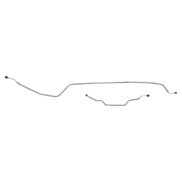 1971 Chevrolet GMC Truck 4WD 1/2-Ton 3/16" Leaf Rear Axle Brake Lines 2pc, Stainless