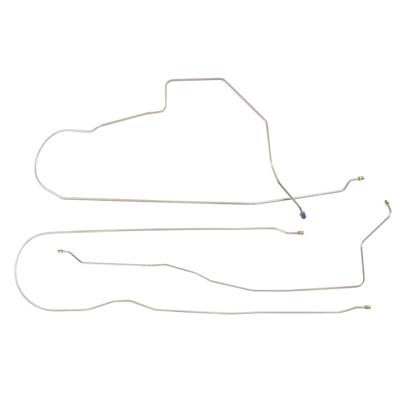 1973-80 Chevrolet/GMC Truck 2WD 3/4-Ton Crew Cab Long/Shortbed 1/4" Front to Rear Brake Lines 3pc, Stainless