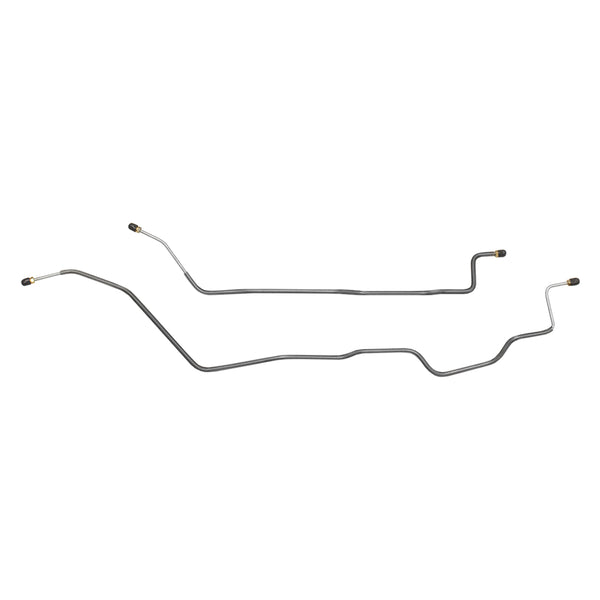 1981-87 Chevrolet GMC Truck 4WD 3/4-Ton w/Corporate Six-Lug Axle 3/16" Rear Axle Brake Lines 2pc, Stainless