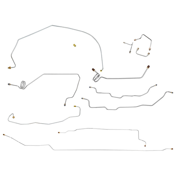 1988-89 Chevrolet/GMC Truck 2WD 3/4-Ton Std. Cab Shortbed Power Disc Complete Brake Line Kit 11pc, Stainless