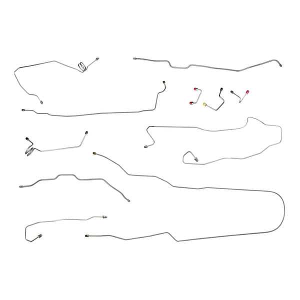 1988-89 Chevrolet/GMC Truck 2WD 1/2-Ton Ext. Cab Longbed Power Disc Complete Brake Line Kit 11pc, Stainless