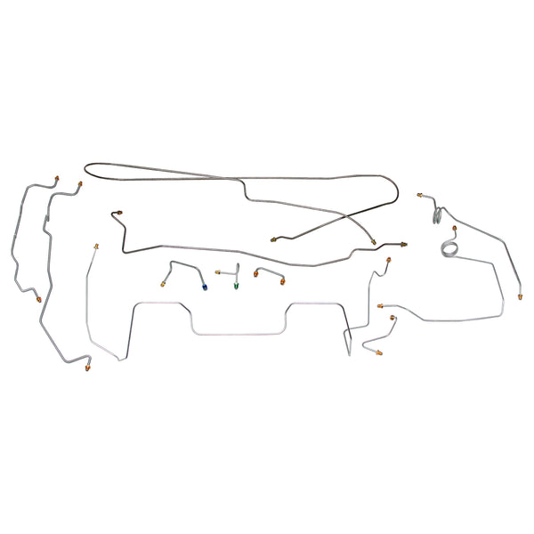 1989 Chevrolet/GMC Truck 4wd 1/2 Ton Extended Cab Longbed Power Disc Brake Line Kit 11pc, Stainless
