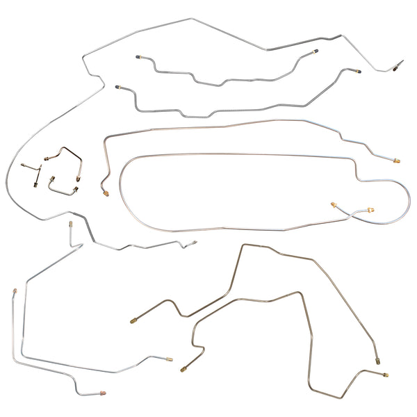 1989 Chevrolet/GMC Truck 4wd 3/4 Ton Extended Cab Shortbed Power Disc Brake Line Kit 11pc, Stainless