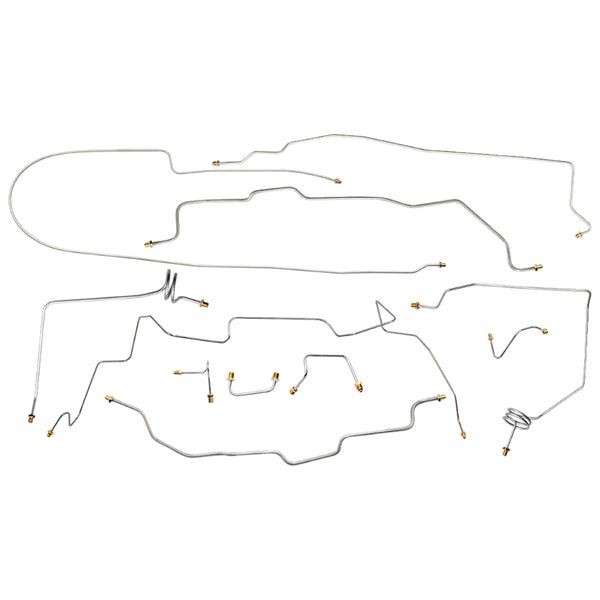 1988 Chevrolet GMC Truck 4WD 3/4-Ton Std. Cab Longbed Power Disc Complete Brake Line Kit 11pc, Stainless