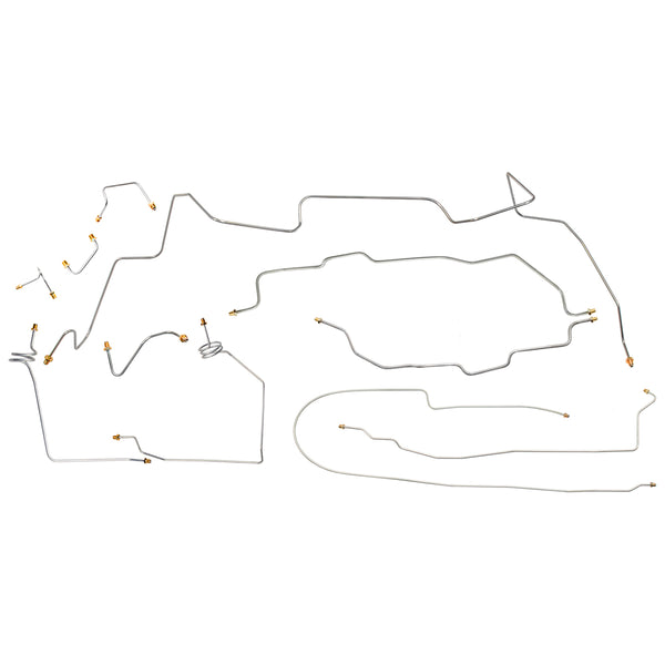 1988 Chevrolet GMC Truck 4wd Complete Power Disc Brake Line Kit 11pc, 3/4 ton, Ext Cab Short Bed, Stainless