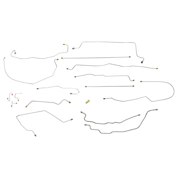 1990-94 Chevrolet GMC Truck 2WD 1/2-Ton Ext. Cab Short Bed Power Disc Complete Brake Line Kit, Stainless