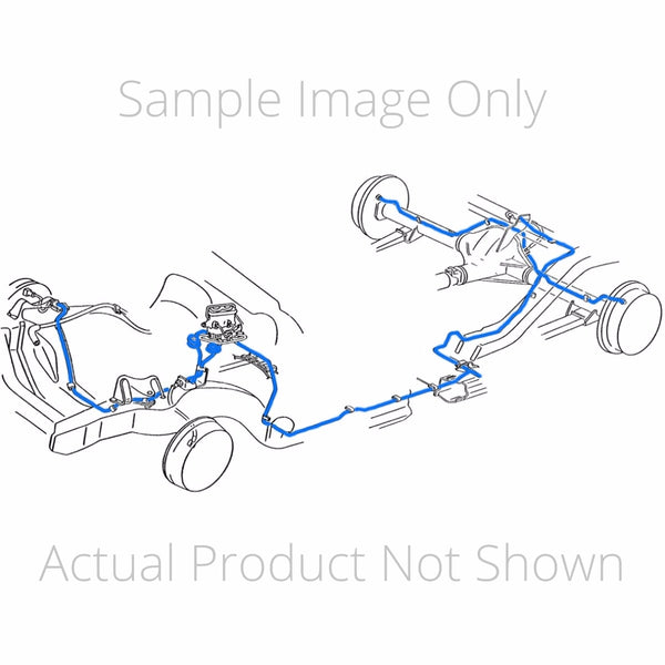 1990-94 Chevrolet GMC Truck 2WD 1-Ton Crew Cab Long Bed Dually, w/o Load Valve, Power Disc Brake Line Kit, Stainless