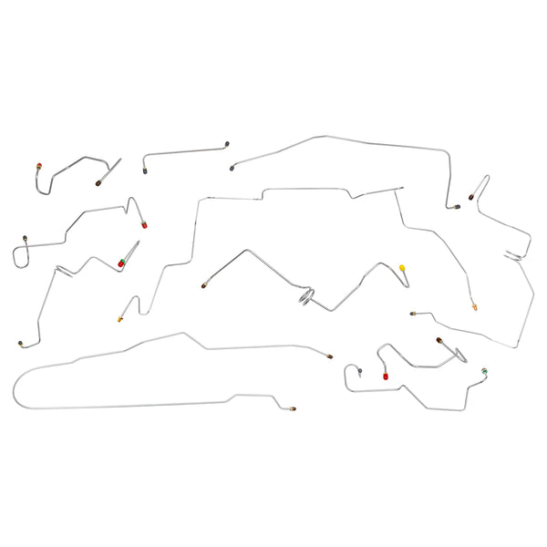 1992-94 Chevrolet Suburban 4WD 1/2-Ton Power Disc Brake Line Kit 12pc, Stainless