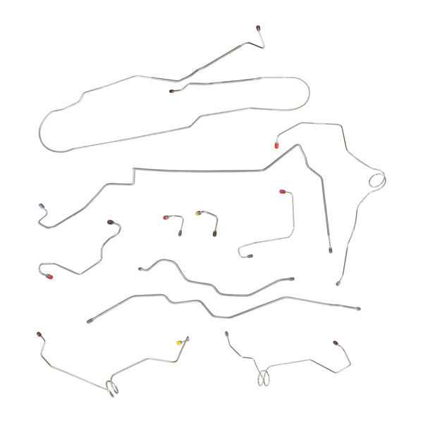 1994-Early 1996 Chevrolet GMC Blazer Jimmy 4WD (Top of ABS) 4 Door Only Power Disc Brake Line Kit 11pc, Stainless