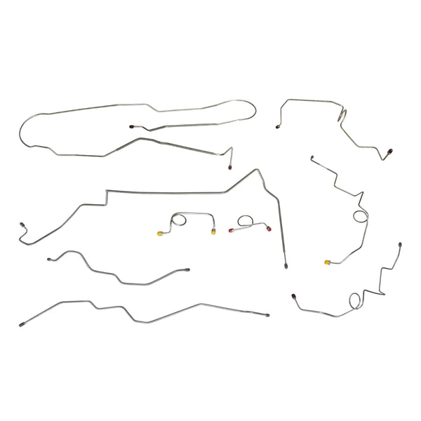Late 1996-97 Chevrolet GMC Blazer Jimmy 4WD (Side of ABS) Power Disc Brake Line Kit 9pc, Stainless