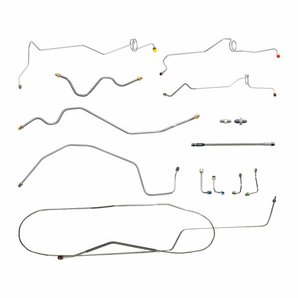1998-99 Chevrolet/GMC S10/Sonoma 2WD Std. Cab Longbed Four-Wheel Disc Complete Brake Line Kit 11pc, Stainless