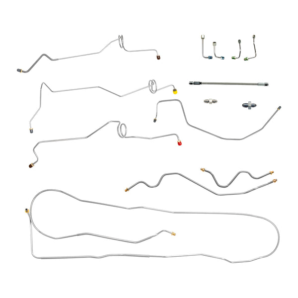 1998-99 Chevrolet/GMC Blazer/Jimmy (S10/15) 2WD Four-Wheel Disc Complete Brake Line Kit 9pc, Stainless