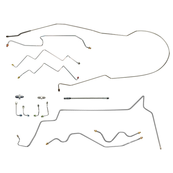 1998-99 Chevrolet/GMC S10/Sonoma 4WD Std. Cab Shortbed Four-Wheel Disc Complete Brake Line Kit 11pc, Stainless