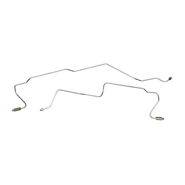 2005-07 Chevrolet/GMC 1500 Non-HD 2/4WD 8.6" 10 Bolt Rear Drum w/Tee on Differential 3/16" Rear Axle Brake Lines 2pc, Stainless