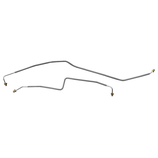 1999-08 Chevrolet/GMC 2500HD/3500HD 2/4WD Dually 10.5/11" 14 Bolt 3/16" Rear Axle Brake Lines 2pc, Stainless