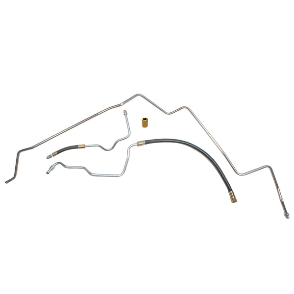 1981-87 Chevrolet GMC Truck 4WD Standard Cab 1/2, 3/4-Ton V8 FI w/Single Tank 3/8" Main Fuel Lines (w/Rubber Hose) 3pc, Stainless