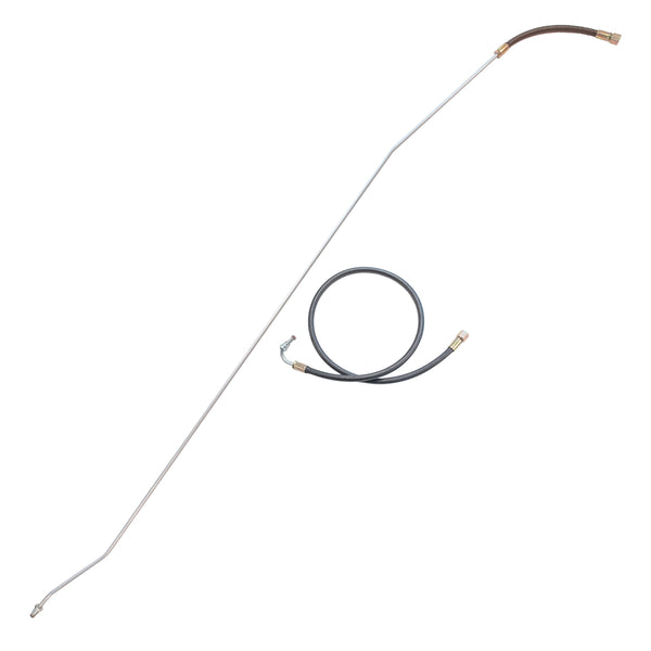 1988 Chevrolet GMC Truck 2wd Fuel Return Line 5/16", 2pc, V8, 1/2-3/4 ton, Longbed, F.I. w/Rubber Hose, Stainless