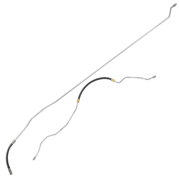 1990-94 Chevrolet GMC Truck 4WD 1/2, 3/4-Ton Small Block V8 FI (w/Rubber Hose) Ext. Cab Longbed 3/8" Main Fuel Lines 2pc, Stainless