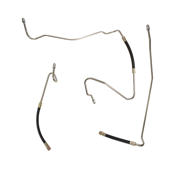 1989-93 Chevrolet/GMC S10/S15 2WD 2.5L 4CYL FI Std. Cab Shortbed 3/8" Main Fuel Lines 3pc, Stainless