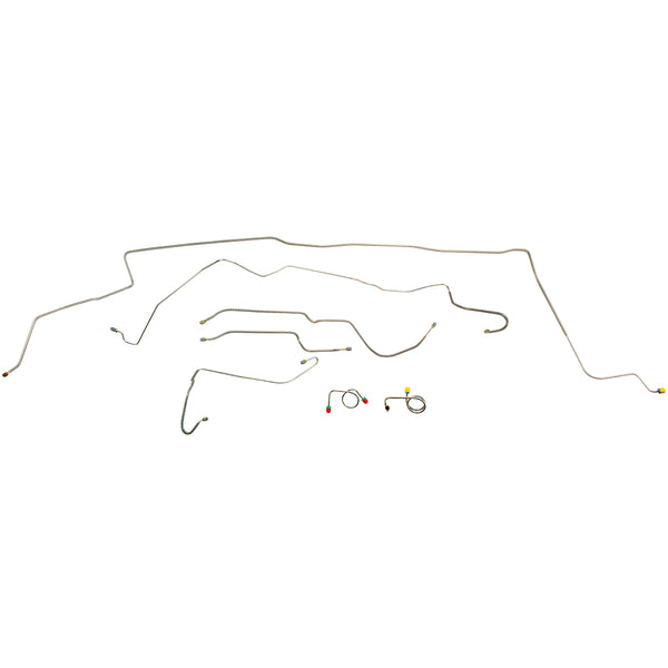 1978-79 Chevrolet Monza Power Disc Brake Line Kit 7pc, Stainless