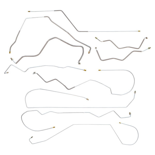 1995-99 Chevrolet Pontiac Cavalier Sunfire w/ABS w/o TC Complete Brake Line Kit 10pc, Stainless