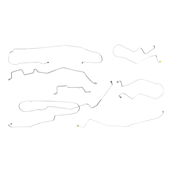 1996-02 Chevrolet GMC Express Savana 2500 3500 5.7L Front Disc/Rear Drum Complete Brake Line Kit 7pc, Stainless