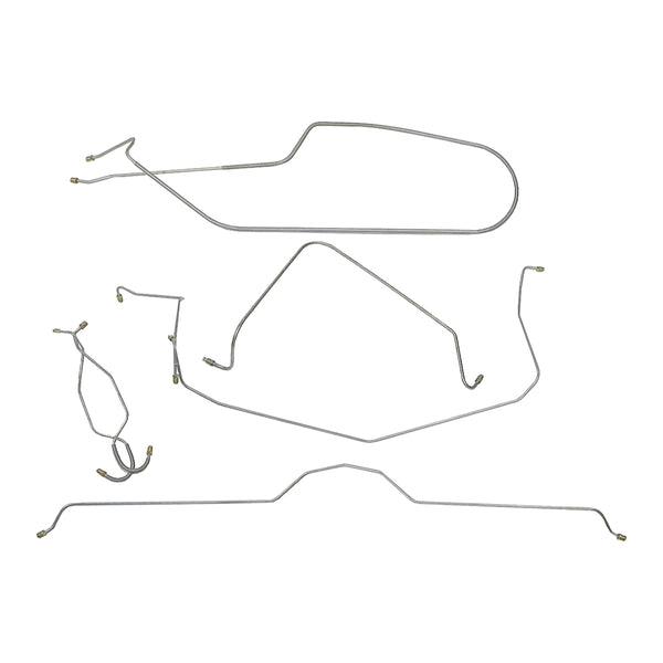 1966 Chevrolet Corvette Manual Brake Complete Brake Line Kit 7pc, Stainless