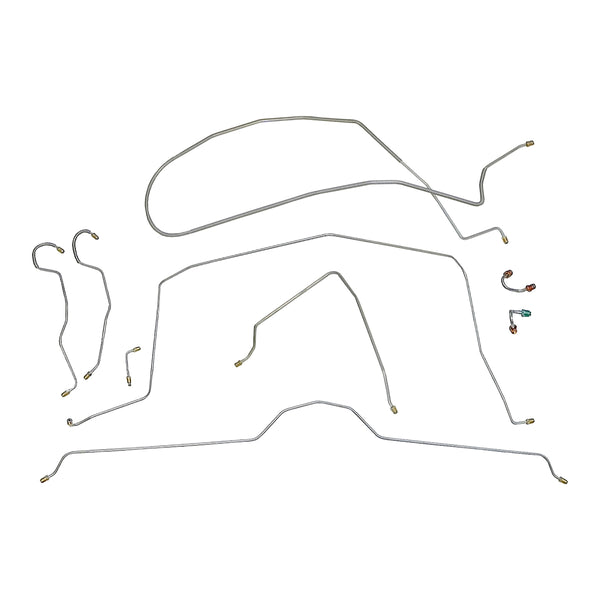 1968 Chevrolet Corvette Manual Brake Complete Brake Line Kit 9pc, Stainless