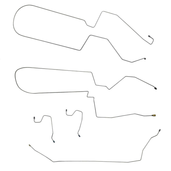 2011-14 Chrysler 200 4 Wheel Disc with ABS MID Brake Line Kit 6pc Stainless