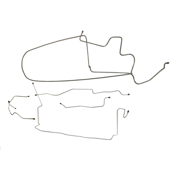 1963-64 Chrysler Newport/M300/New Yorker/300 Power Drum Brake Line Kit 6pc, Stainless