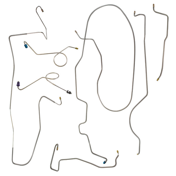 1975-78 Chrysler Newport/New Yorker Power Disc Brake Line Kit 7pc, Stainless