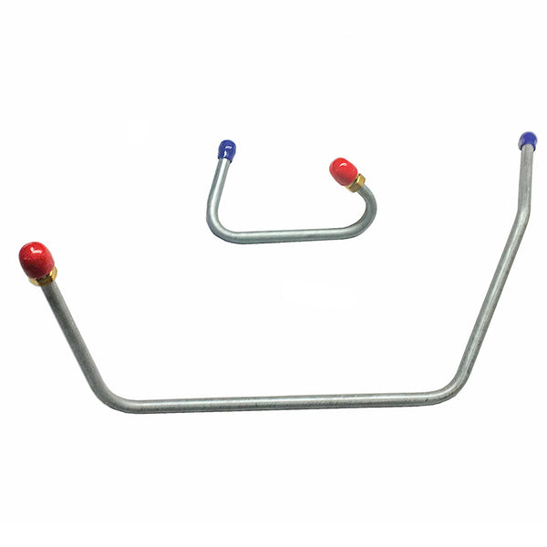 1965-66 Chrysler Newport 383CID 4bbl Stromberg 5/16" Side Inlet Pump to Carb Lines 2pc, Stainless