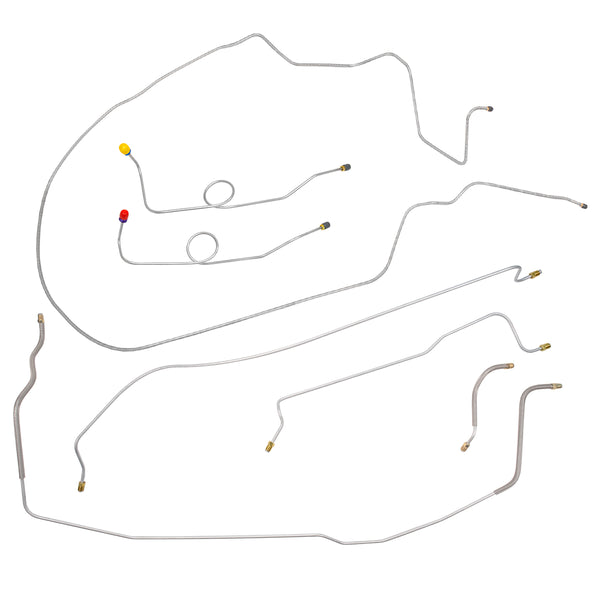 1962 Dodge B-Body Dual Master Cylinder Conversion Brake Line Kit 7pc, Stainless