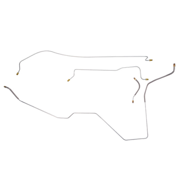 1962 Dodge Polara 330 Complete Power Drum Max Wedge Brake Line Kit 6pc, Stainless