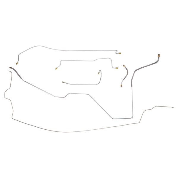 1963 Dodge Polara 330 Complete Manual Drum Max Wedge Brake Line Kit 6pc, Stainless