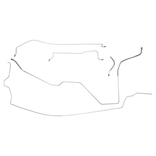 1963 Dodge Polara 330 Complete Power Drum Max Wedge Brake Line Kit 6pc, Stainless