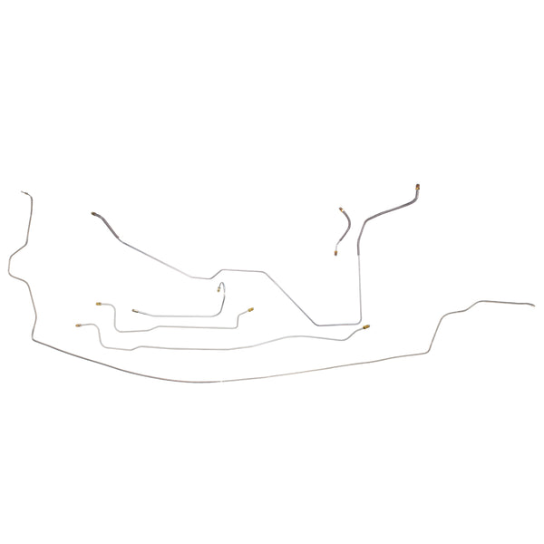 1964 Dodge Polara 330 Complete Manual Drum Max Wedge Brake Line Kit 6pc, Stainless