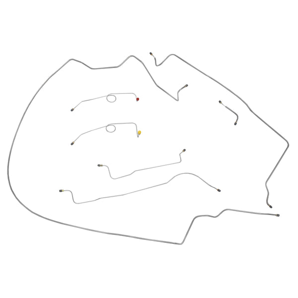 1965 Dodge B-Body Dual Master Cylinder Conversion Brake Line Kit 7pc, Stainless