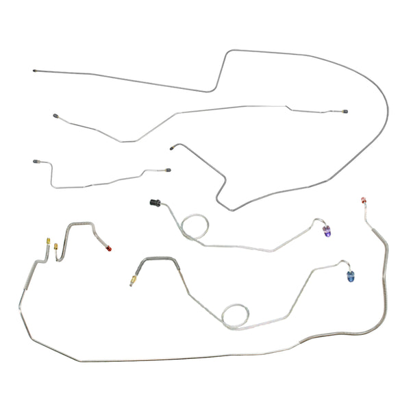 1967 Dodge Coronet Charger w/ Straight Right Front, Dana 60 Rear Axle, Manual Disc Brake Line Kit 7pc, Stainless