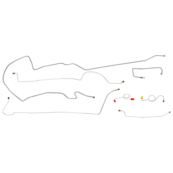 1971 Dodge Charger Manual Drum Brake Line Kit 7pc, Stainless