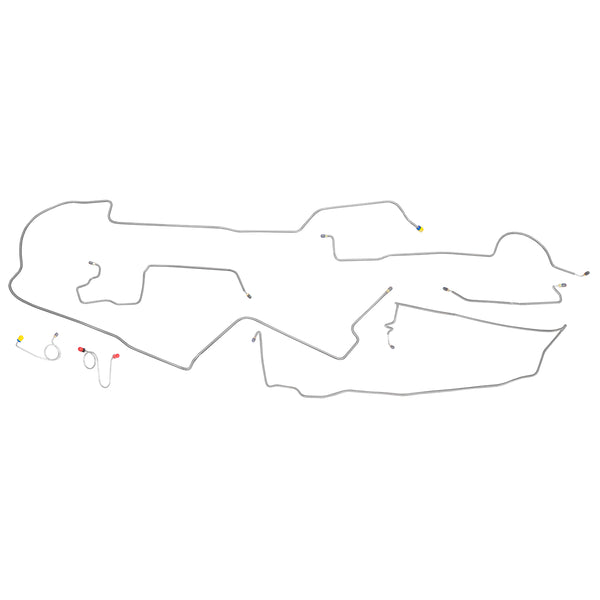 1973 Dodge Charger Power Disc Brake Line Kit 8pc, Stainless